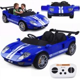 JOKO Elektrické autíčko Ford GT 4x4 24V, Dvojmiestne kožené sedadlo, penové kolesá, Nosnosť 60kg, modré