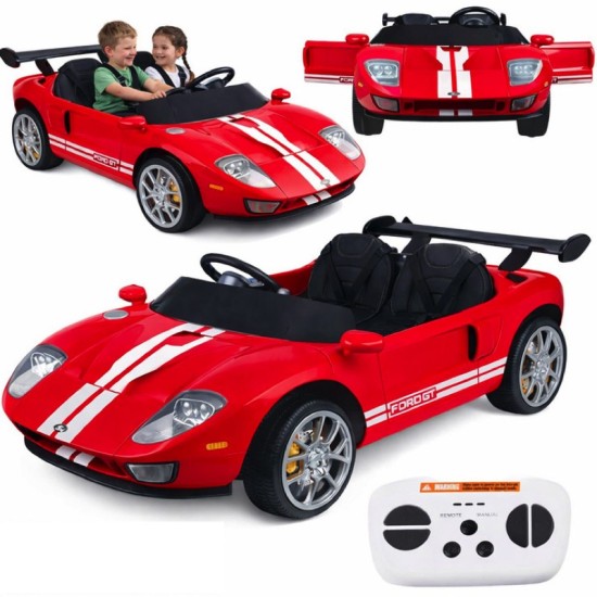 Ford GT 4-engine battery-powered children's car with remote control for 2 people PA0337