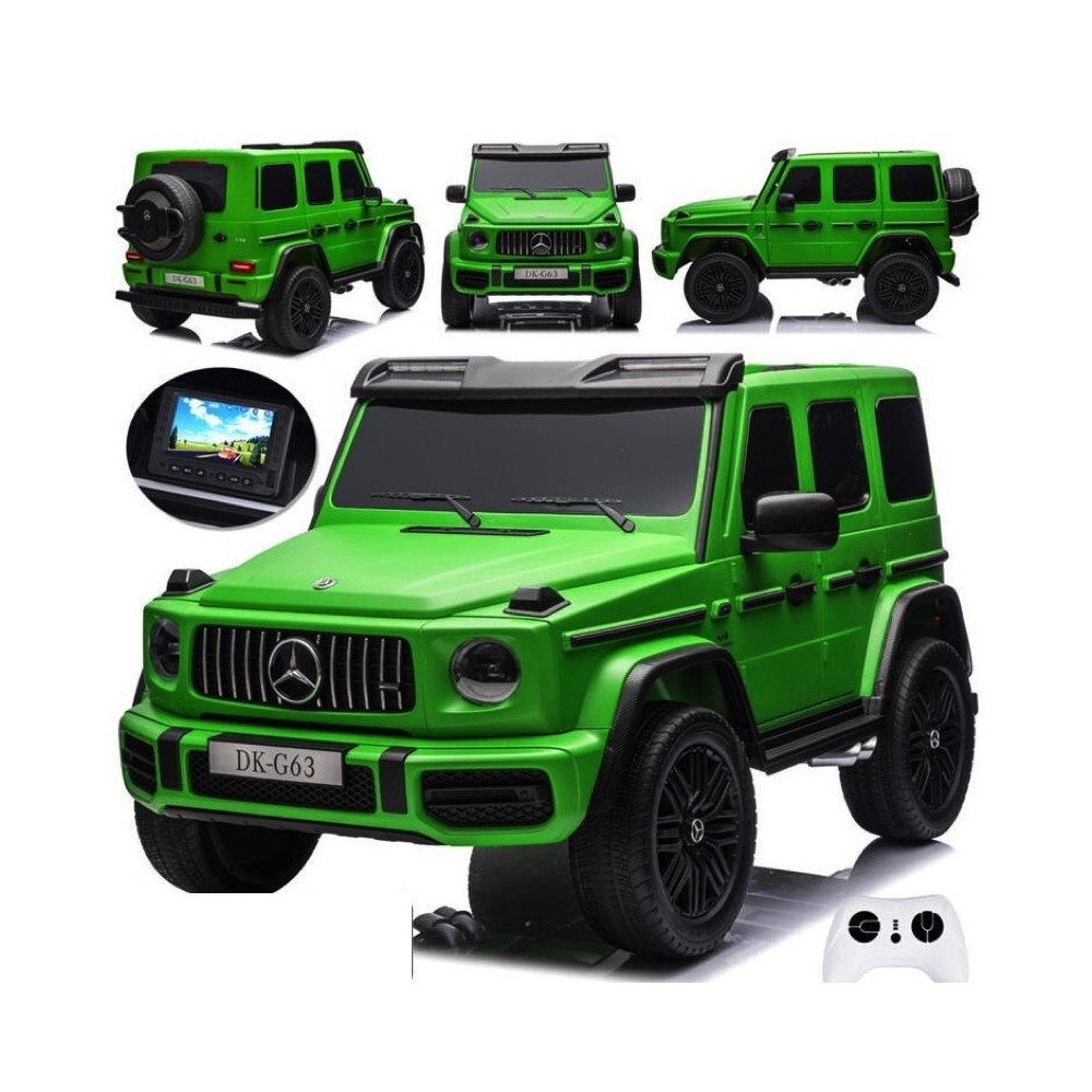 JOKO Elektrické Autíčko Mercedes G 63 AMG Class 4x4 200W s LCD Displejom, DVOJMIESTNE kožené sedadlo, Nosnosť 80kg, FM rádio, ze