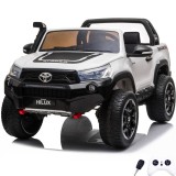 JOKO Elektrické autíčko Toyota Hilux Pick Up, Dvojmiestne Kožené sedadlo, Penové kolesá, Nosnosť 50kg, FM rádio, biele
