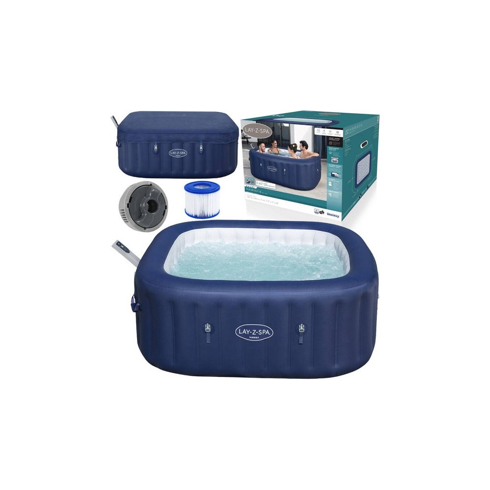 Bestway 6001H Vírivka Lay-Z-Spa HAWAII SMART Air Jet Jacuzzi s WIFI aplikáciou, pre 6 osôb, modrá
