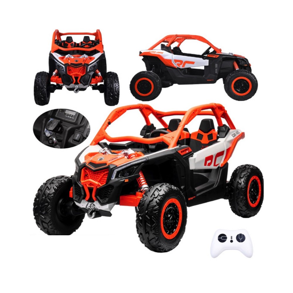 JOKO Elektrické autíčko BUGGY Can-am Maverick 4x4, motor 4x200W, batéria 24V, Dvojmiestne sedadlo, penové kolesá, nosnosť 50kg,