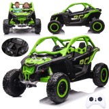 JOKO Elektrické autíčko BUGGY Can-am Maverick 4x4, motor 4x200W, batéria 24V, Dvojmiestne,penové kolesá, nosnosť 50kg,  zelené