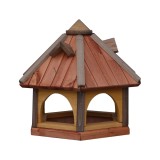 MKSTOR Drevené kŕmitko pre vtáky 52cmx43x42cm, vtáčia búdka, tik