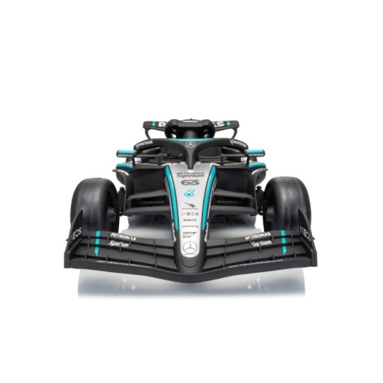 JOKO Elektrické autíčko Formula AMG PETRONAS F1 Mercedes-Benz, kožené sedadlo, penové kolesá, čierne