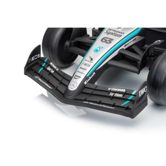 JOKO Elektrické autíčko Formula AMG PETRONAS F1 Mercedes-Benz, kožené sedadlo, penové kolesá, čierne