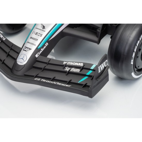 JOKO Elektrické autíčko Formula AMG PETRONAS F1 Mercedes-Benz, kožené sedadlo, penové kolesá, čierne