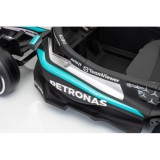 JOKO Elektrické autíčko Formula AMG PETRONAS F1 Mercedes-Benz, kožené sedadlo, penové kolesá, čierne