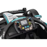 JOKO Elektrické autíčko Formula AMG PETRONAS F1 Mercedes-Benz, kožené sedadlo, penové kolesá, čierne