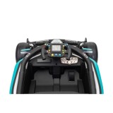 JOKO Elektrické autíčko Formula AMG PETRONAS F1 Mercedes-Benz, kožené sedadlo, penové kolesá, čierne