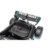 JOKO Elektrické autíčko Formula AMG PETRONAS F1 Mercedes-Benz, kožené sedadlo, penové kolesá, čierne