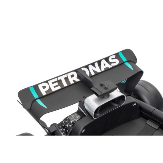 JOKO Elektrické autíčko Formula AMG PETRONAS F1 Mercedes-Benz, kožené sedadlo, penové kolesá, čierne