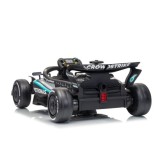 JOKO Elektrické autíčko Formula AMG PETRONAS F1 Mercedes-Benz, kožené sedadlo, penové kolesá, čierne