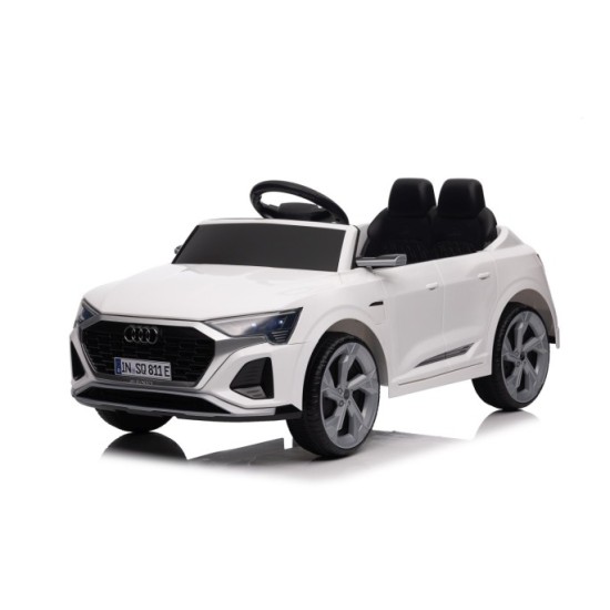 JOKO Elektrické autíčko Audi SQ8 4x4, penové kolesá, kožené sedadlo, biele