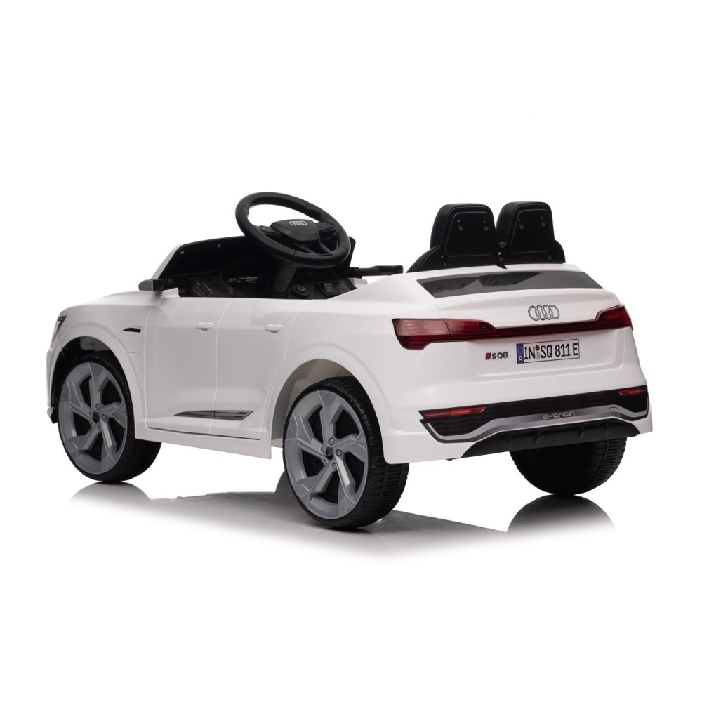 JOKO Elektrické autíčko Audi SQ8 4x4, penové kolesá, kožené sedadlo, biele