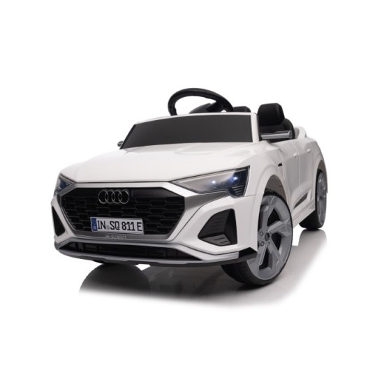 JOKO Elektrické autíčko Audi SQ8 4x4, penové kolesá, kožené sedadlo, biele