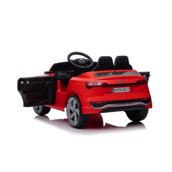 JOKO Elektrické autíčko Audi SQ8 4x4, penové kolesá, kožené sedadlo, červené