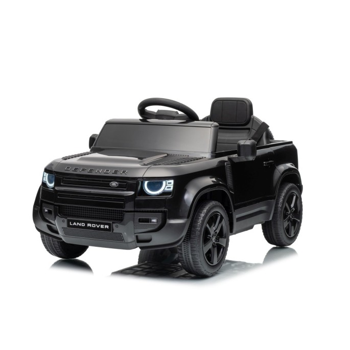 JOKO Elektrické autíčko Land Rover Defender 4x4, penové kolesá, kožené sedadlo, čierne
