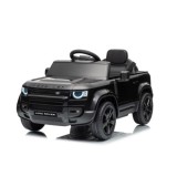 JOKO Elektrické autíčko Land Rover Defender 4x4, penové kolesá, kožené sedadlo, čierne