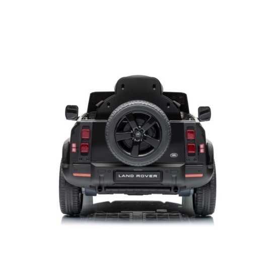 JOKO Elektrické autíčko Land Rover Defender 4x4, penové kolesá, kožené sedadlo, čierne