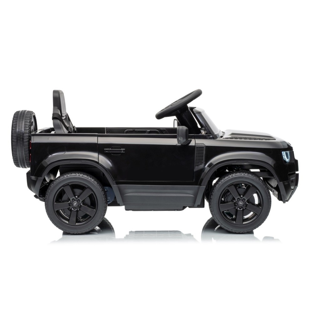 JOKO Elektrické autíčko Land Rover Defender 4x4, penové kolesá, kožené sedadlo, čierne
