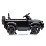 JOKO Elektrické autíčko Land Rover Defender 4x4, penové kolesá, kožené sedadlo, čierne