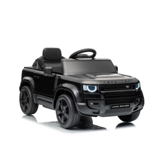 JOKO Elektrické autíčko Land Rover Defender 4x4, penové kolesá, kožené sedadlo, čierne