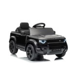 JOKO Elektrické autíčko Land Rover Defender 4x4, penové kolesá, kožené sedadlo, čierne