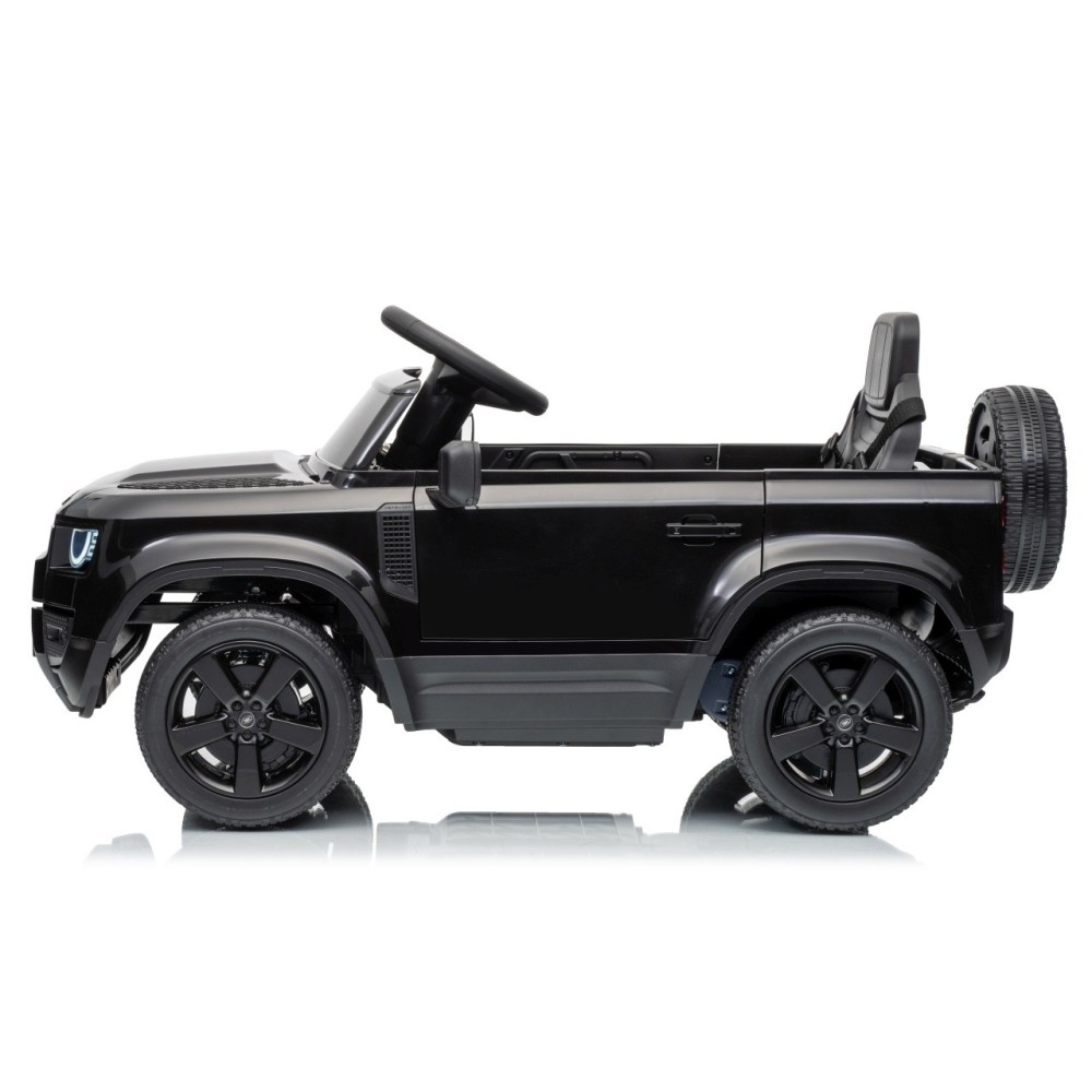 JOKO Elektrické autíčko Land Rover Defender 4x4, penové kolesá, kožené sedadlo, čierne