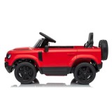 JOKO Elektrické autíčko Land Rover Defender 4x4, penové kolesá, kožené sedadlo, červené