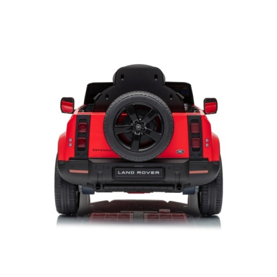 JOKO Elektrické autíčko Land Rover Defender 4x4, penové kolesá, kožené sedadlo, červené