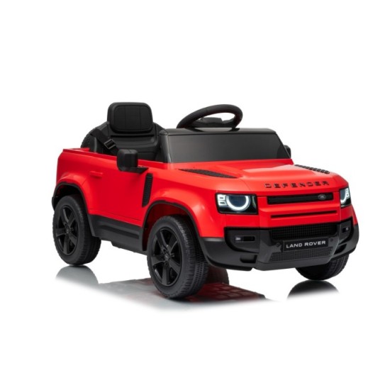 JOKO Elektrické autíčko Land Rover Defender 4x4, penové kolesá, kožené sedadlo, červené