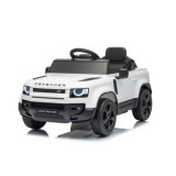 JOKO Elektrické autíčko Land Rover Defender 4x4, penové kolesá, kožené sedadlo, biele