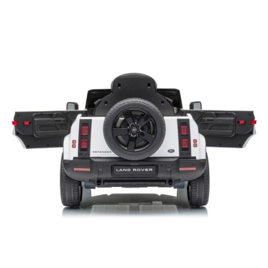 JOKO Elektrické autíčko Land Rover Defender 4x4, penové kolesá, kožené sedadlo, biele