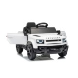 JOKO Elektrické autíčko Land Rover Defender 4x4, penové kolesá, kožené sedadlo, biele