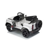 JOKO Elektrické autíčko Land Rover Defender 4x4, penové kolesá, kožené sedadlo, biele