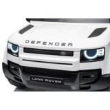 JOKO Elektrické autíčko Land Rover Defender 4x4, penové kolesá, kožené sedadlo, biele