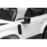 JOKO Elektrické autíčko Land Rover Defender 4x4, penové kolesá, kožené sedadlo, biele