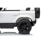 JOKO Elektrické autíčko Land Rover Defender 4x4, penové kolesá, kožené sedadlo, biele