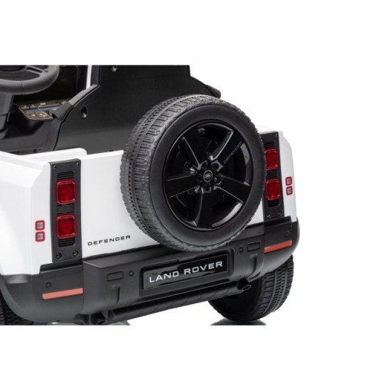 JOKO Elektrické autíčko Land Rover Defender 4x4, penové kolesá, kožené sedadlo, biele