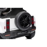 JOKO Elektrické autíčko Land Rover Defender 4x4, penové kolesá, kožené sedadlo, biele