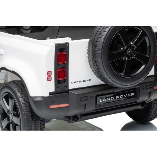 JOKO Elektrické autíčko Land Rover Defender 4x4, penové kolesá, kožené sedadlo, biele