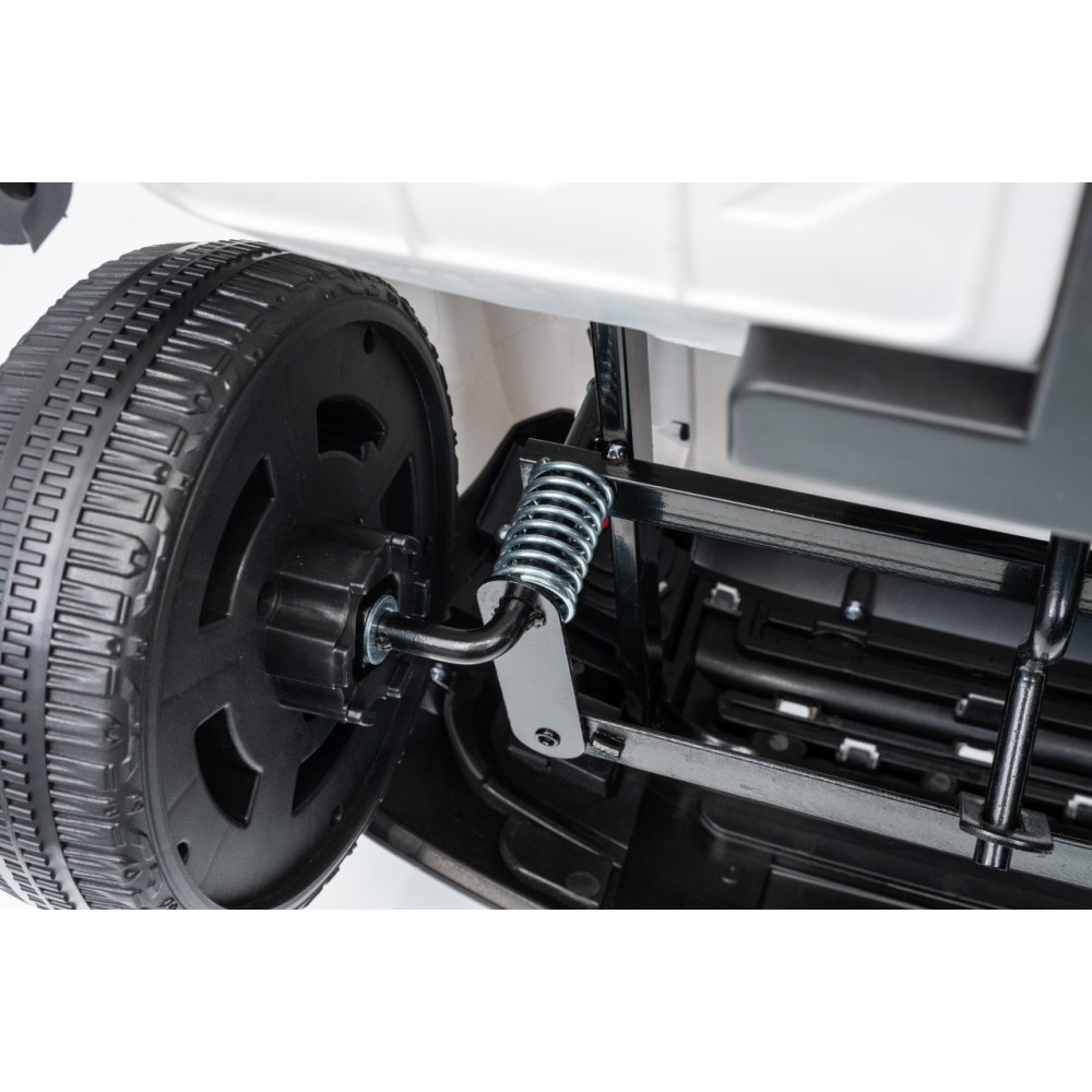 JOKO Elektrické autíčko Land Rover Defender 4x4, penové kolesá, kožené sedadlo, biele
