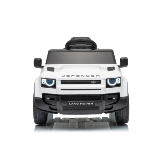 JOKO Elektrické autíčko Land Rover Defender 4x4, penové kolesá, kožené sedadlo, biele