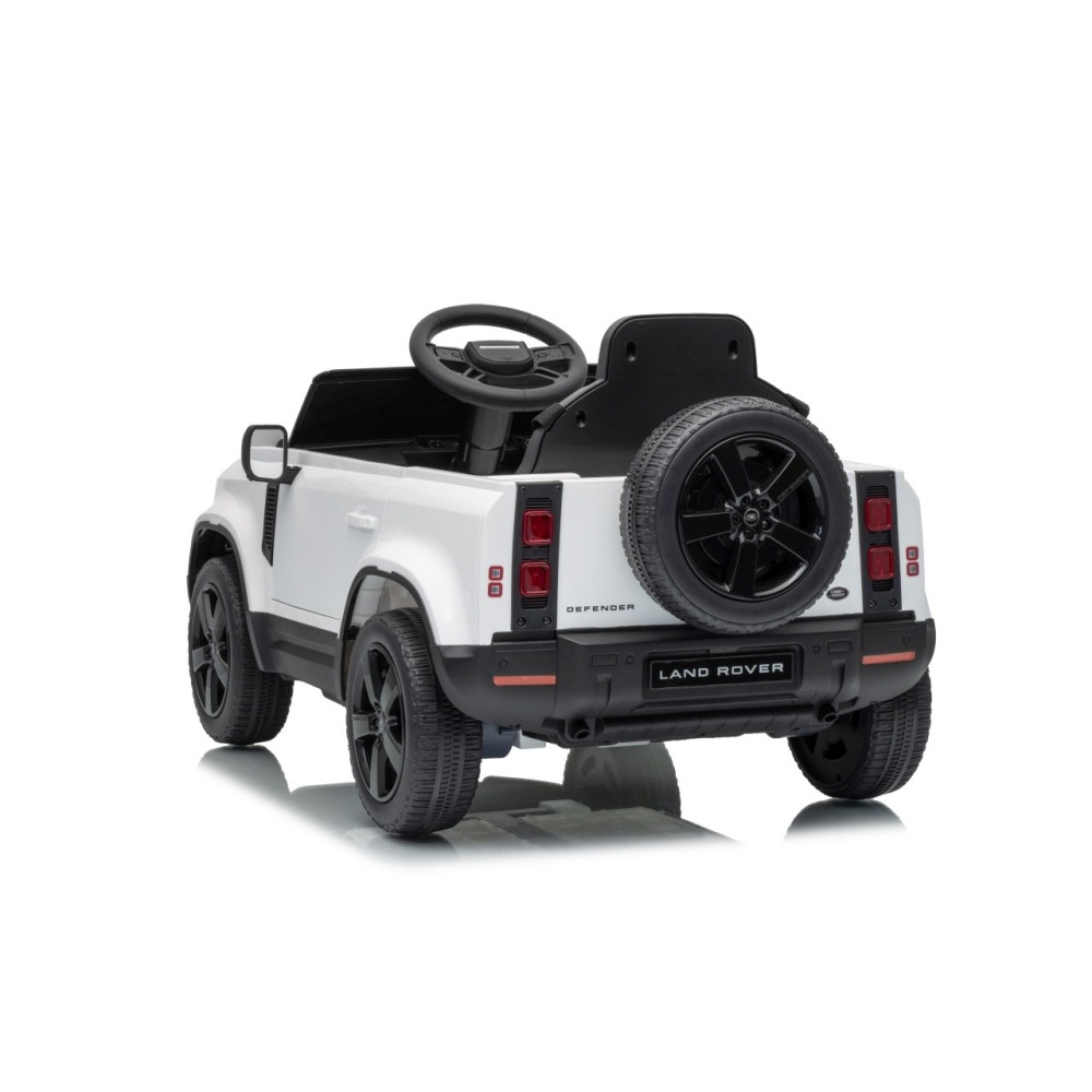 JOKO Elektrické autíčko Land Rover Defender 4x4, penové kolesá, kožené sedadlo, biele