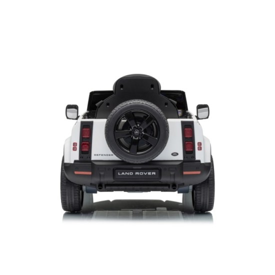 JOKO Elektrické autíčko Land Rover Defender 4x4, penové kolesá, kožené sedadlo, biele