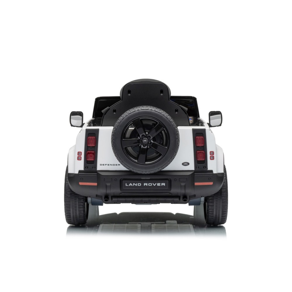JOKO Elektrické autíčko Land Rover Defender 4x4, penové kolesá, kožené sedadlo, biele