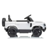 JOKO Elektrické autíčko Land Rover Defender 4x4, penové kolesá, kožené sedadlo, biele