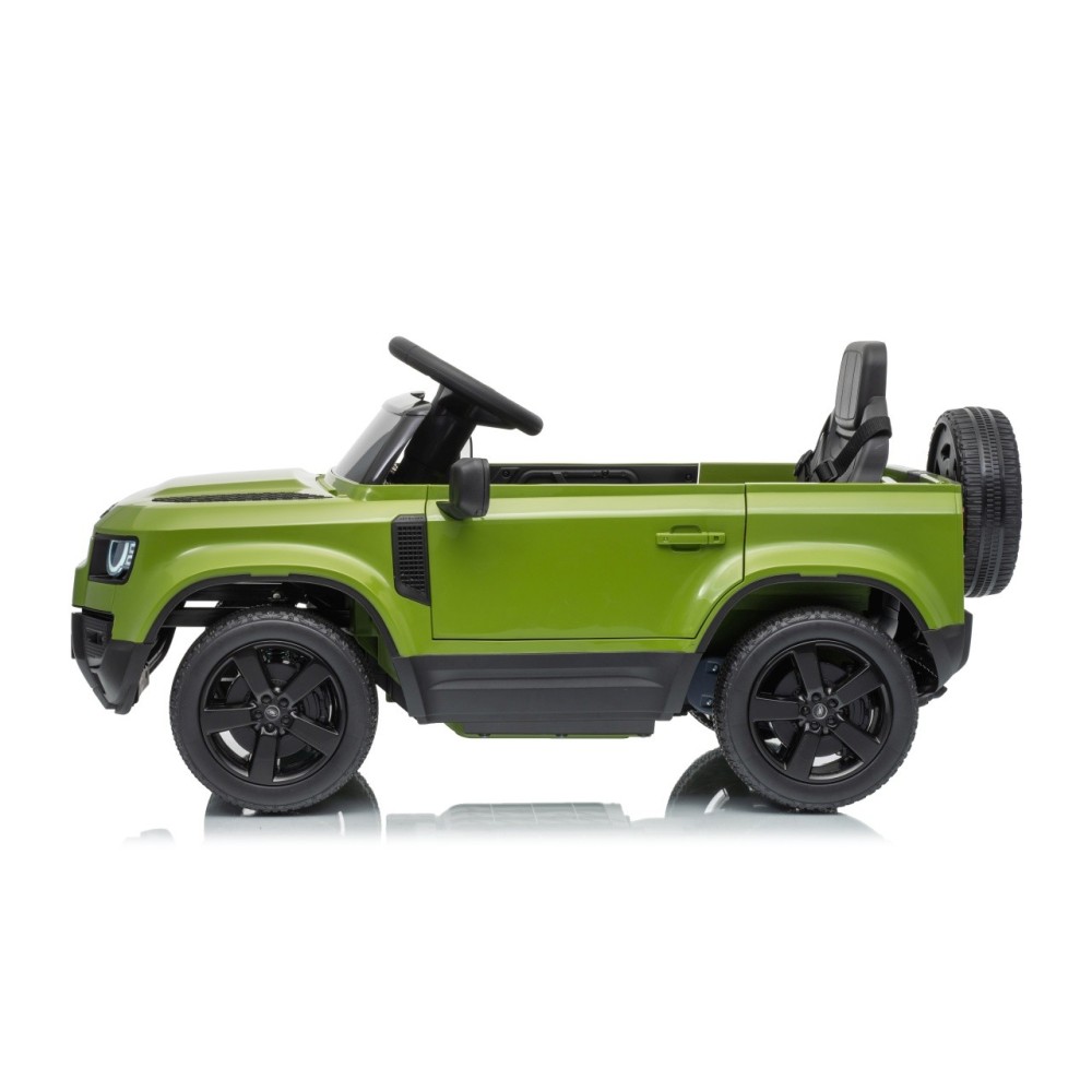 JOKO Elektrické autíčko Land Rover Defender 4x4, penové kolesá, kožené sedadlo, zelené