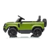 JOKO Elektrické autíčko Land Rover Defender 4x4, penové kolesá, kožené sedadlo, zelené